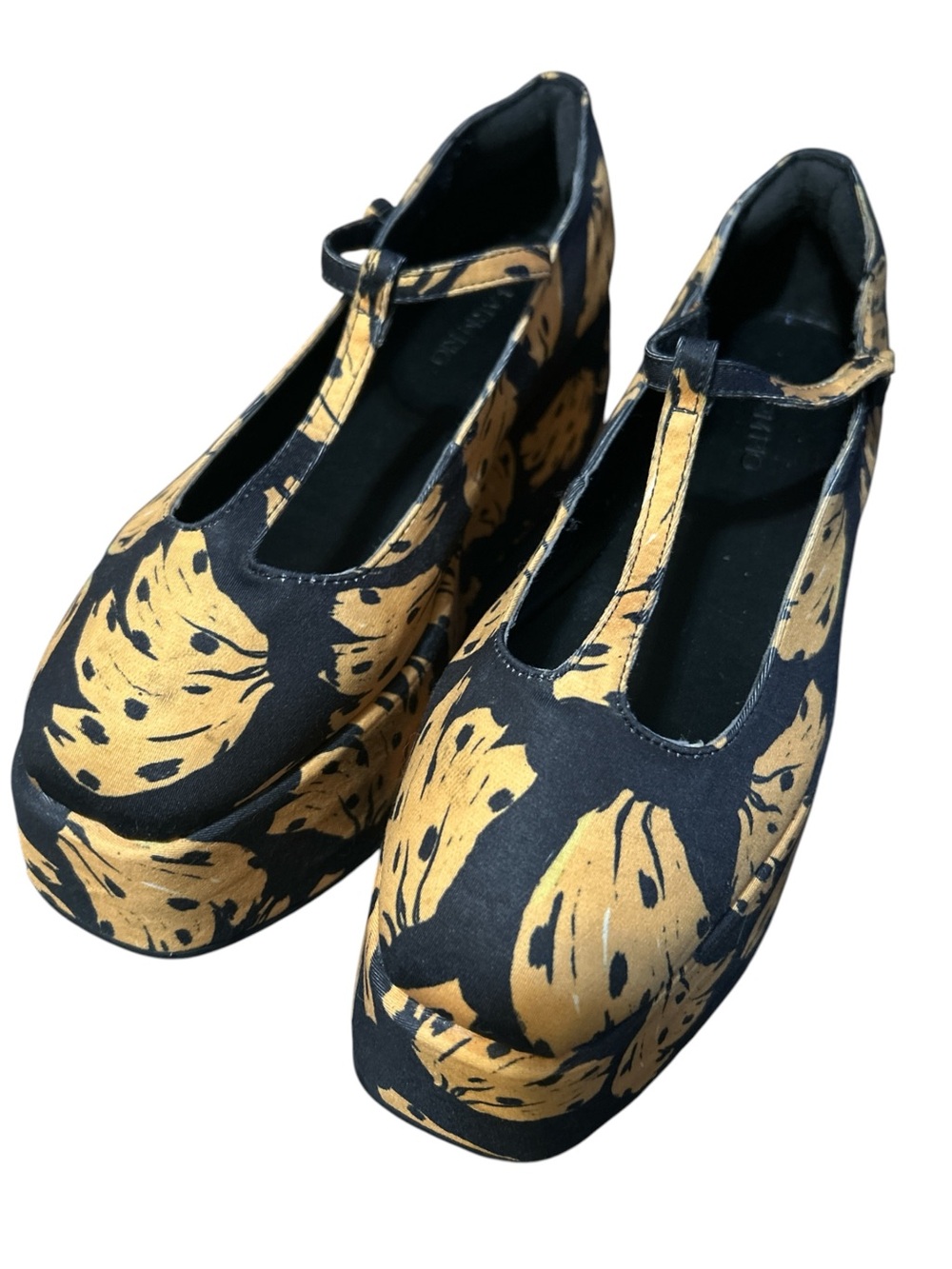 Farm Rio Black Bananica Bunch Platform Ballerina Mary Jane / Women’s Sz 7.5 US - Picture 3 of 14